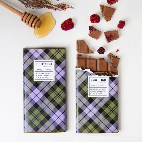 Quirky Chocolate - Heather Honey and Blackberries in Milk Chocolate Bar 100g