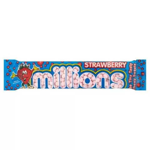 Millions Strawberry Tubes 45g