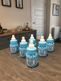 6 x Baby Shower Favours - Team Blue - Baby Bottle Filled with Millions (blue/bubblegum)